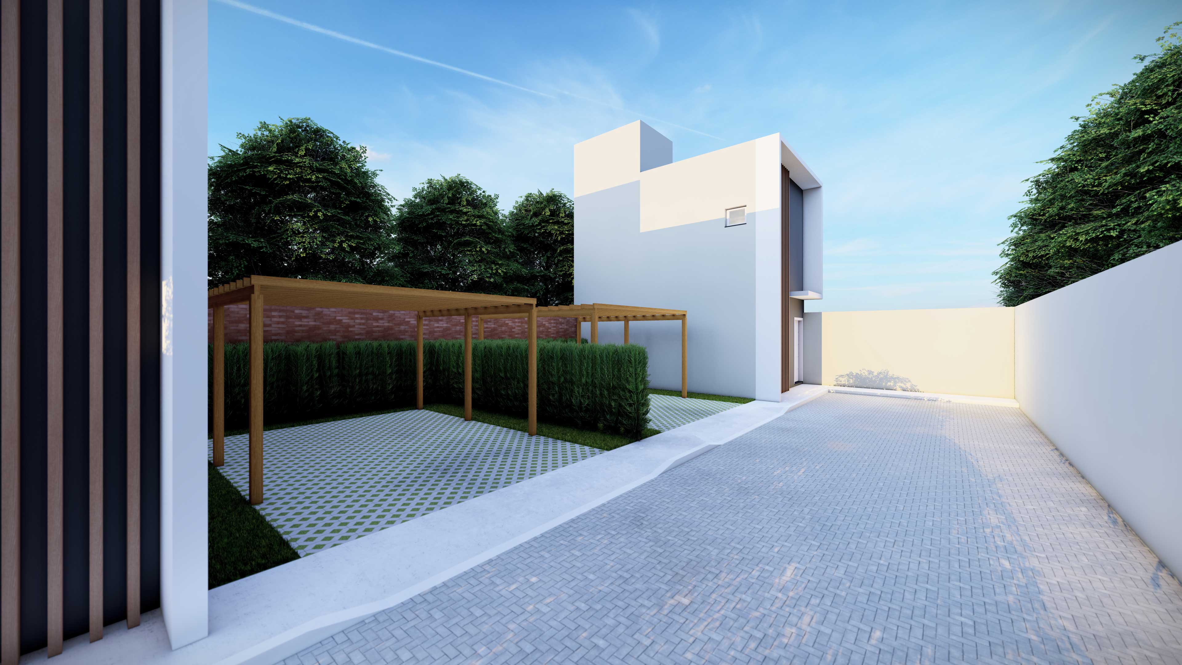 Perspectiva do projeto Citrino/Casa Dupla, em Campo Grande
